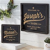 Brewing Co. Personalized Distressed Black Wood Frame Wall Art - 26770