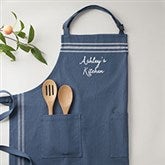 Custom Embroidered French Stripe Milk Street Apron - 26773