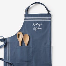 Custom Embroidered French Stripe Milk Street Apron - 26773