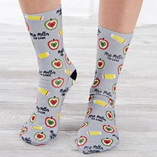 Teachers Apple Personalized Adult Socks - 26795