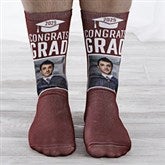 Congrats Grad Personalized Photo Graduation Socks - 26802