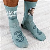 Modern Birthday Personalized Men's Photo Socks - 26804