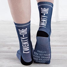 Timeless Birthday Personalized Mens Socks - 26806