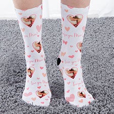 Loving Hearts Personalized Adult Photo Socks - 26810