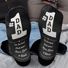  #1 Dad Personalized Adult Socks - 26814