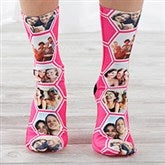 Geometric Personalized Adult Photo Socks - 26822