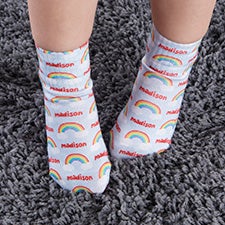 Rainbow Personalized Toddler Socks - 26855