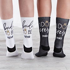 I Do Crew Personalized Bridal Party Socks for Adults - 26861