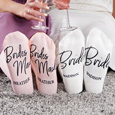 Classic Elegance Personalized Bridesmaid Socks - 26871
