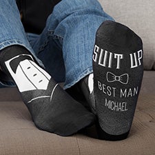Suit Up Personalized Wedding Socks - 26881