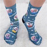 Snow Globe Custom Photo Collage Socks - 26903