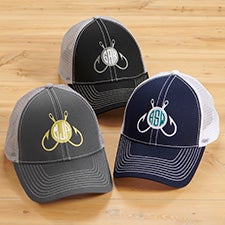 Fishing Monogram Custom Embroidered Trucker Hats - 26918