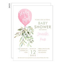 Ready to Pop Personalized Baby Girl Shower Invitations - 26945