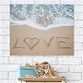 Beach Love Personalized Canvas Tile Wall Decor - 26956