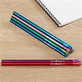 Name & Icon Metallic Personalized Pencil Sets - 26965