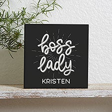 Boss Lady Personalized Decorative Wood Block - 26999