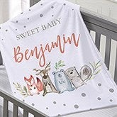 Sweet Baby Woodland Personalized Baby Blankets - 27018