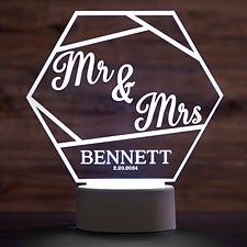 Wedding Couple Personalized Acrylic LED Sign - 27073