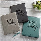 Boss Lady Personalized Full Pad Vegan Leather Portfolios - 27091