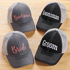 Custom Embroidered Wedding Trucker Hats - 27105