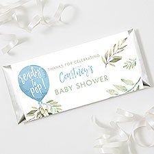 Ready To Pop Personalized Boy Baby Shower Candy Bar Wrappers - 27148