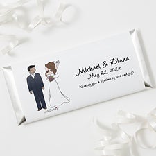 Wedding Couple Personalized Wedding Candy Bar Wrappers - 27161