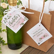 Floral Frame Baby Shower Personalized Favor Tags - 27169