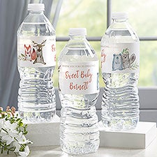 Sweet Baby Woodland Personalized Water Bottle Labels - 27174