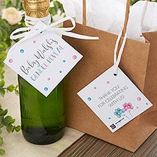 He or She Balloons Personalized Gender Reveal Gift Tags - 27183