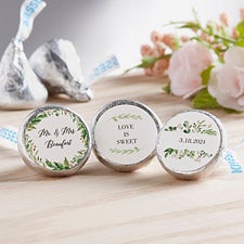 Laurels of Love Personalized Wedding Candy Stickers - 27223