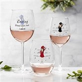 Graduation Girl Personalized Wine Glasses - 27245