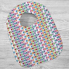 Vibrant Name Personalized Baby Bib for Girls - 27258