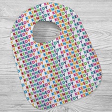 Vibrant Name Personalized Baby Bib for Girls - 27258