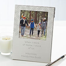 Engraved Message Personalized Silver Picture Frame - 27315