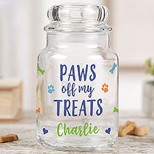 Playful Puppy Personalized Dog Treat Jar - 27319