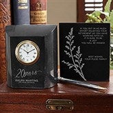 Retirement Personalized Marble Desk Clock - 27391