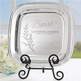 Retirement Gift Personalized Silver Tray - 27392