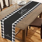 Black & White Buffalo Check Personalized Table Runner - 27405