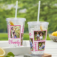 Photo Collage Personalized 17 oz Insulated Acrylic Tumbler - 27415