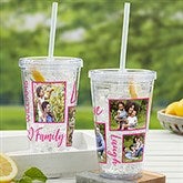 Photo Collage Personalized 17 oz Insulated Acrylic Tumbler - 27415