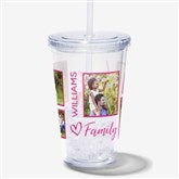 Photo Collage Personalized 17 oz Insulated Acrylic Tumbler - 27415