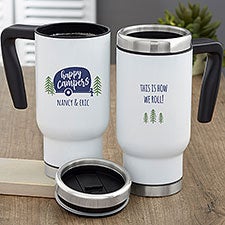 Happy Camper Personalized 14 oz Travel Mug  - 27427