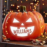 Jack-o'-Lantern Personalized Light Up Resin Pumpkin - 27431