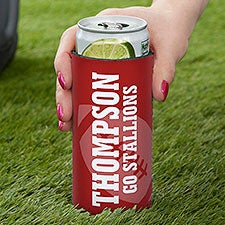 Football Personalized Slim Can Cooler - 27457