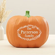 Decorative Name Personalized Light up Resin Pumpkin - 27458