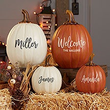 Boo, Spooky, Welcome Personalized Pumpkins - 27462