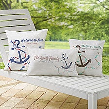 Beach Life Personalized Outdoor Throw Pillows - 27496