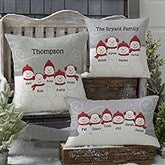 Snowman Family Personalized Outdoor Throw Pillows - 27511