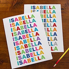 Vibrant Name Personalized Kids Folders - Set of 2 - 27534