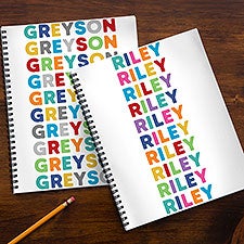 Vibrant Name Personalized Kids Notebooks - Set of 2 Large - 27535